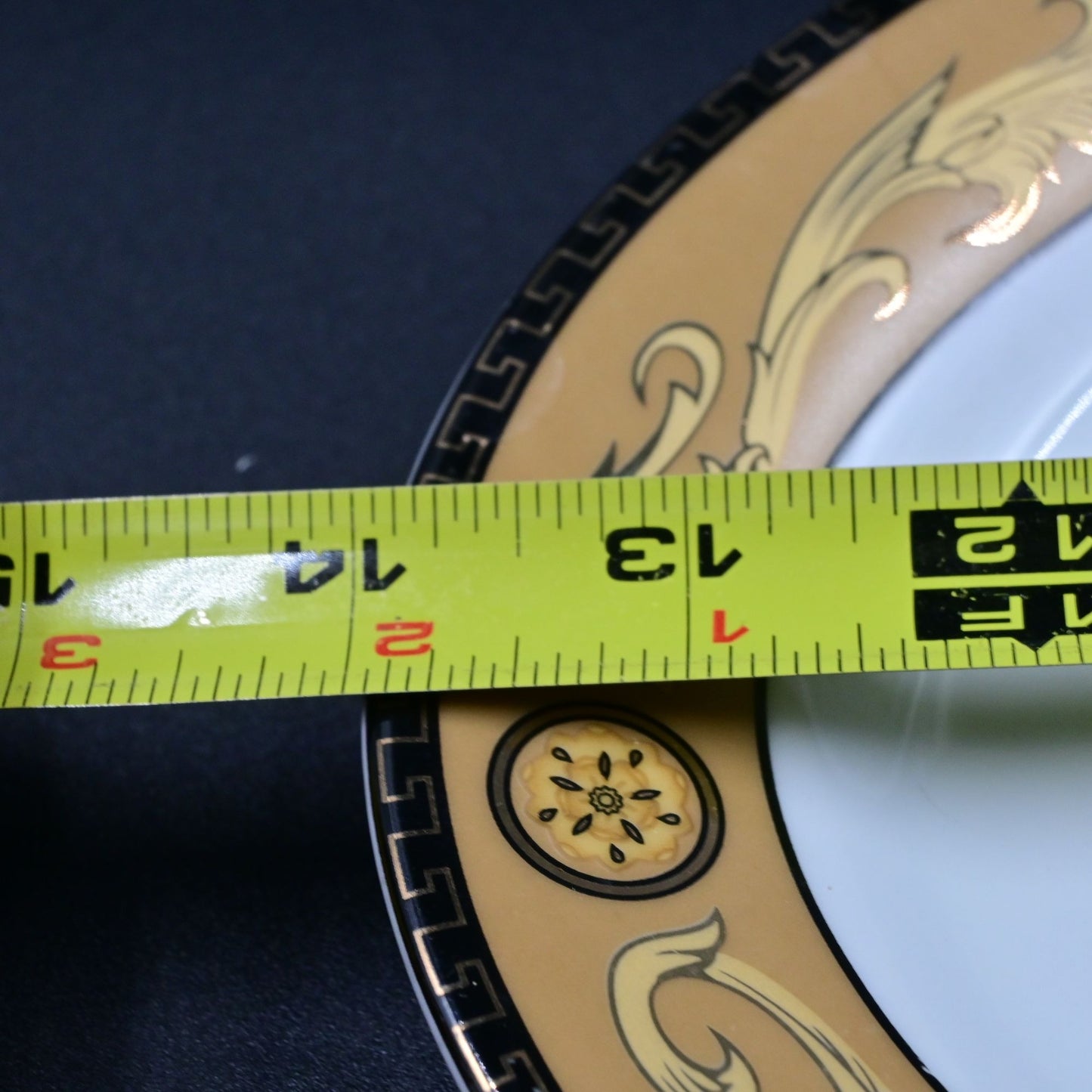 Medusa Head Gold And Black Serving Platter14"