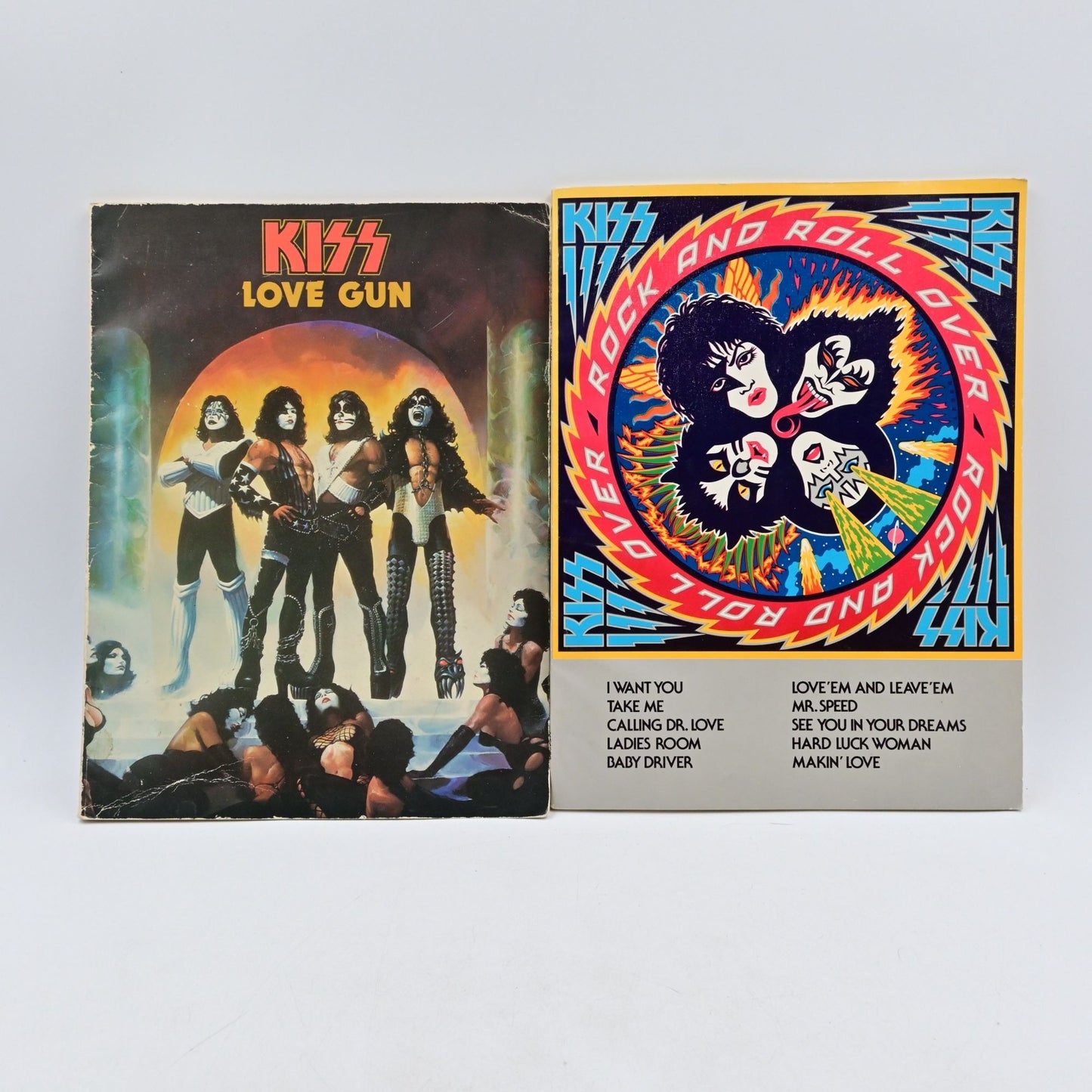 Kiss Love Gun & Rock And Roll Over Songbook Bundle Of 2