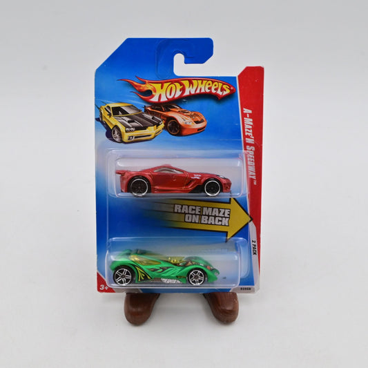 Hot Wheels A-Maze N Speedway 2-Pack Scorcher & Sinstra Die-Cast Cars