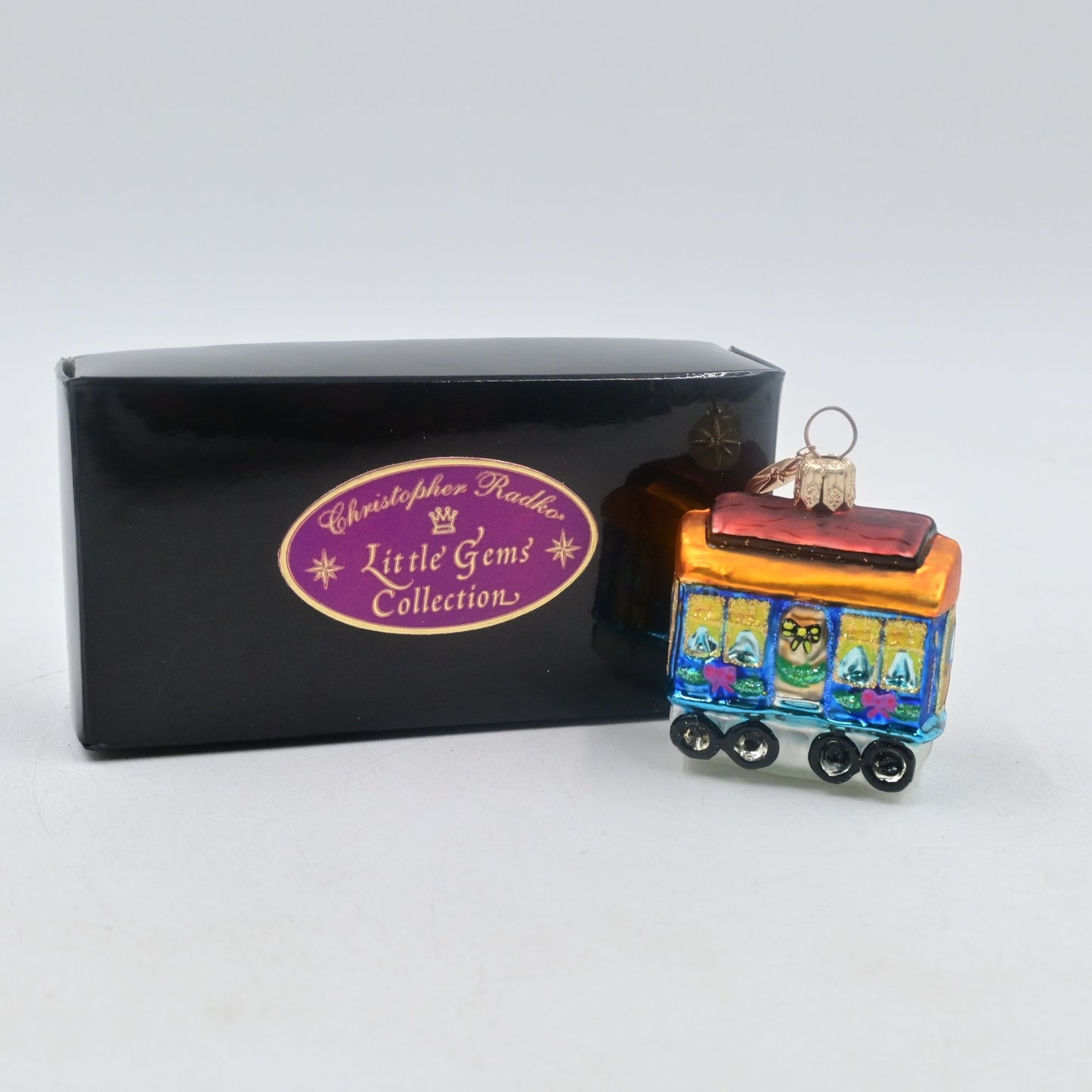 Christopher Radko The Little Gems Collection Christmas Locomotive Train Car Ornament
