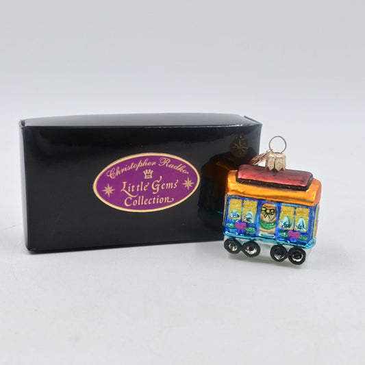 Christopher Radko The Little Gems Collection Christmas Locomotive Train Car Ornament