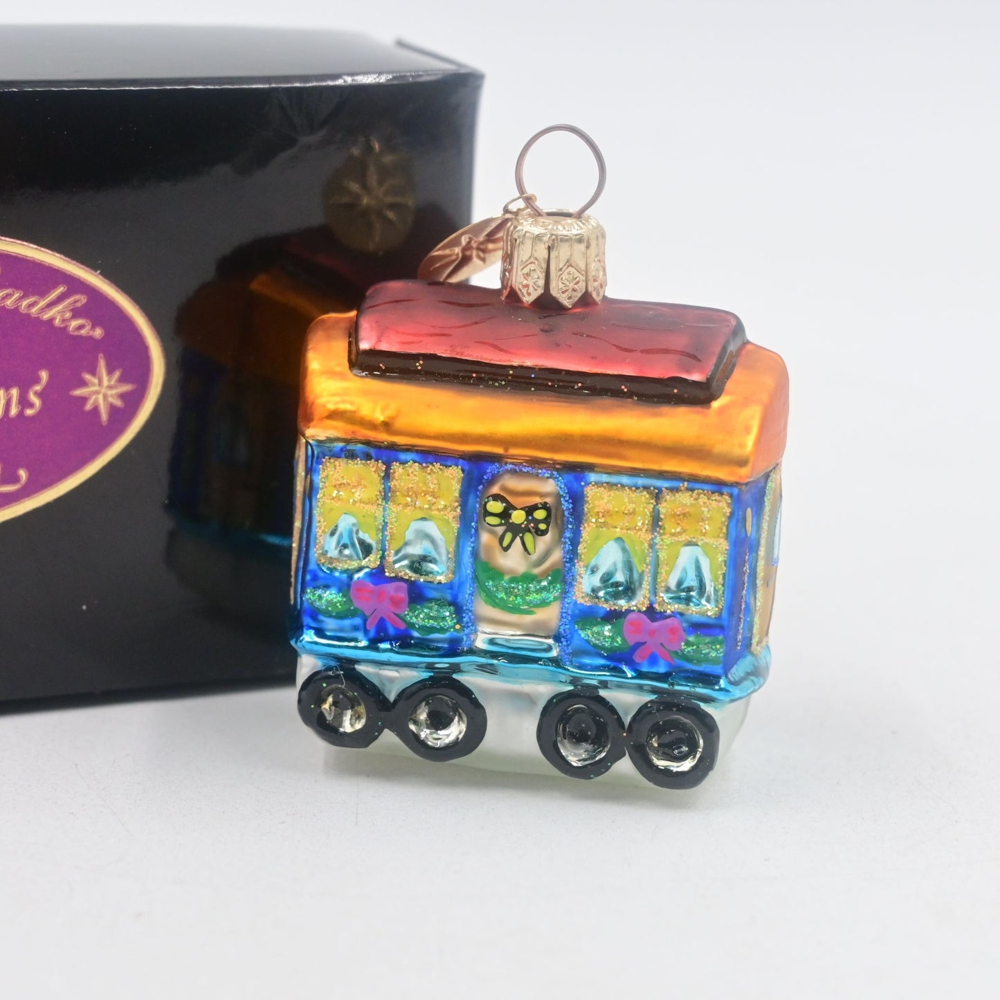 Christopher Radko The Little Gems Collection Christmas Locomotive Train Car Ornament
