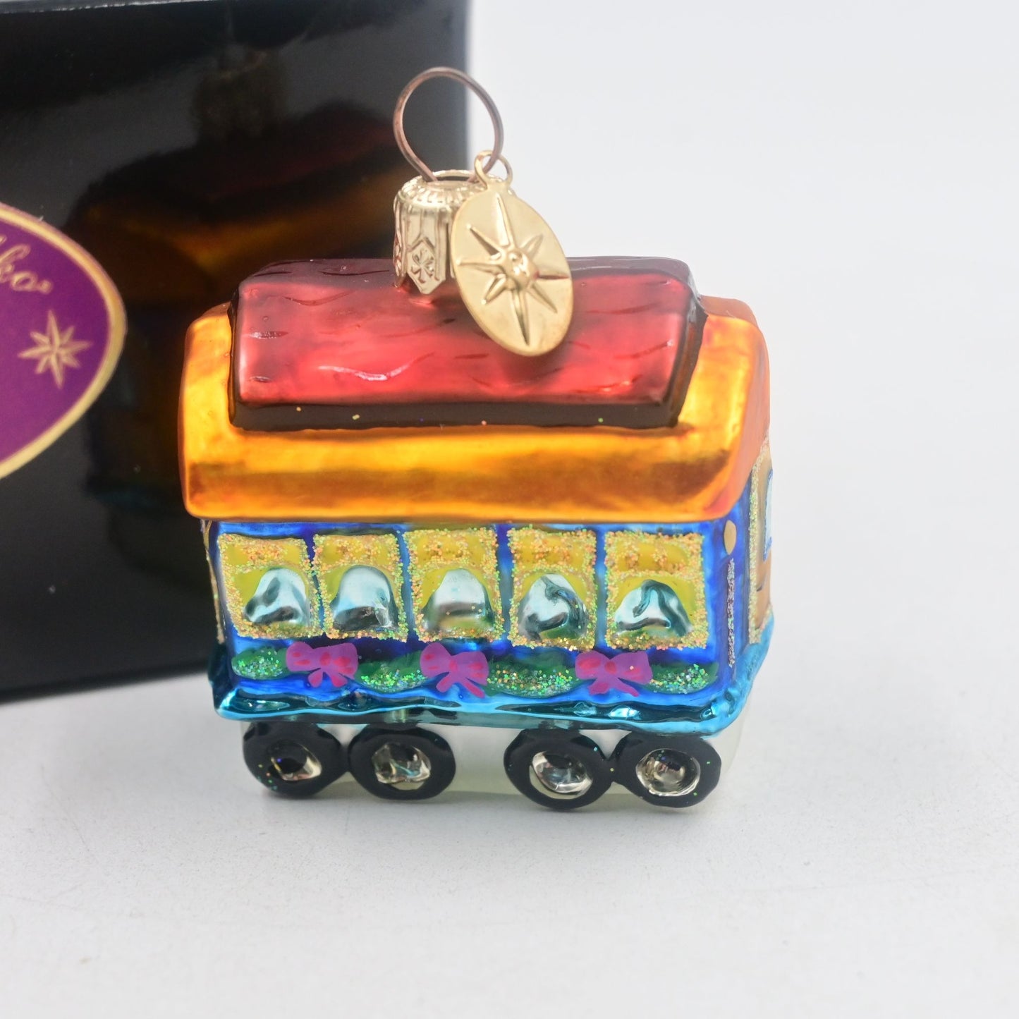 Christopher Radko The Little Gems Collection Christmas Locomotive Train Car Ornament