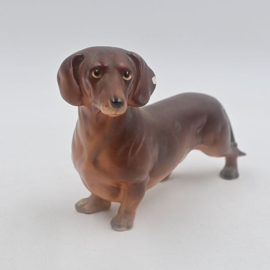 Dachshund Hot Dog Puppy Dog Ceramic Figure - Damaged
