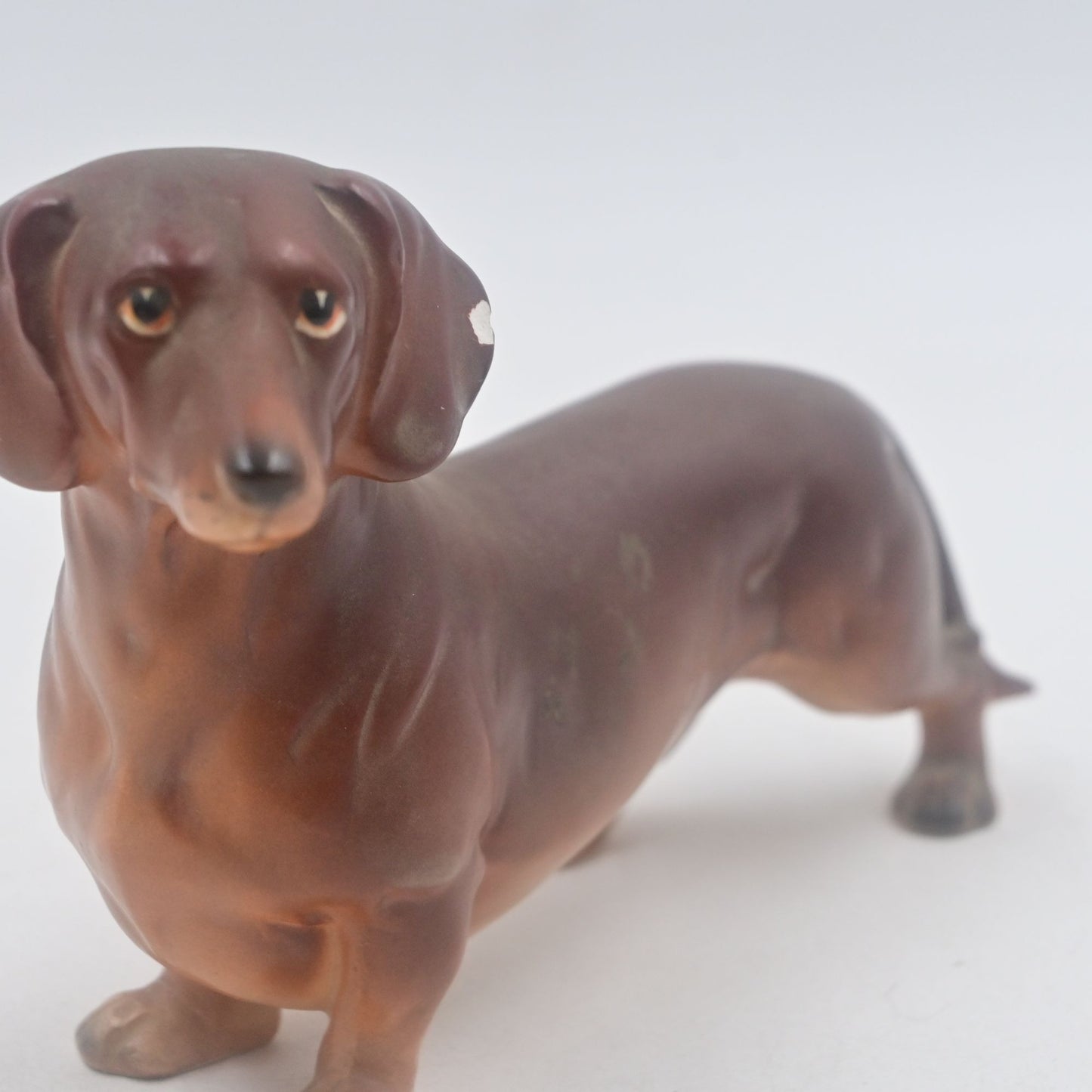 Dachshund Hot Dog Puppy Dog Ceramic Figure - Damaged