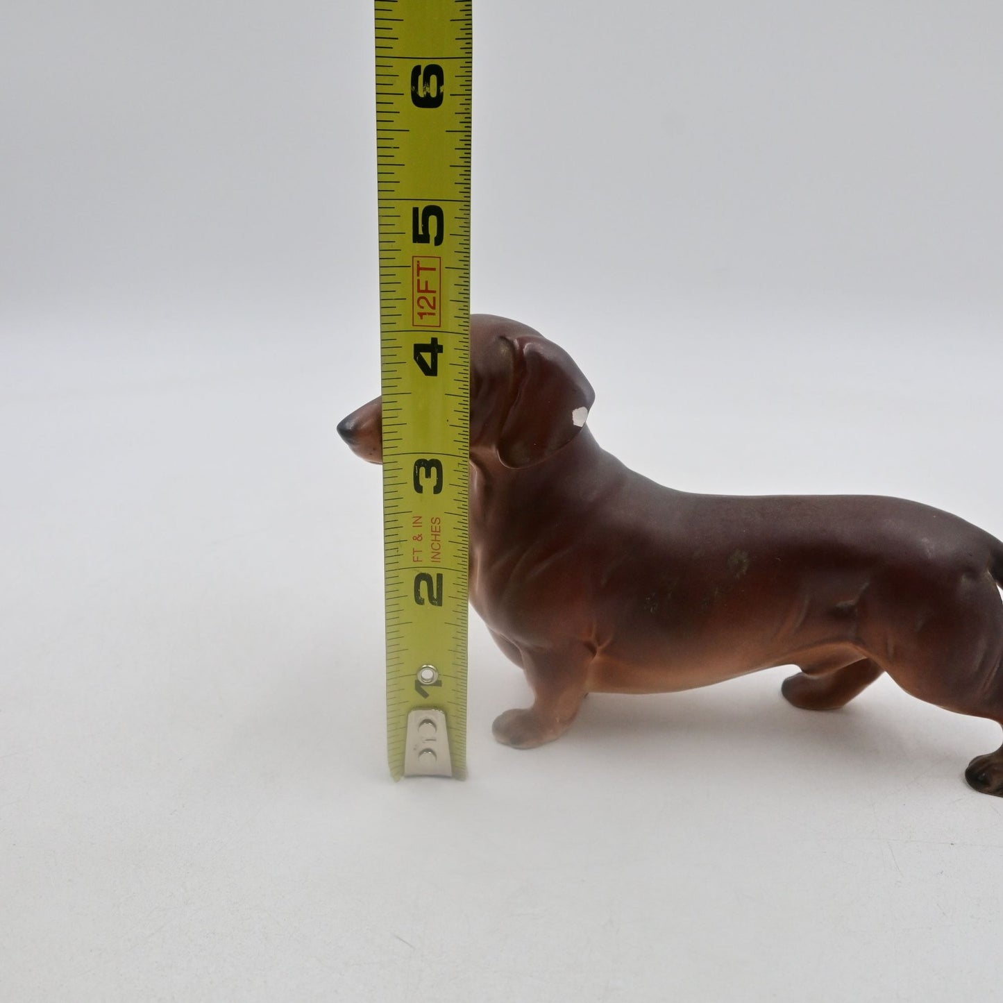 Dachshund Hot Dog Puppy Dog Ceramic Figure - Damaged