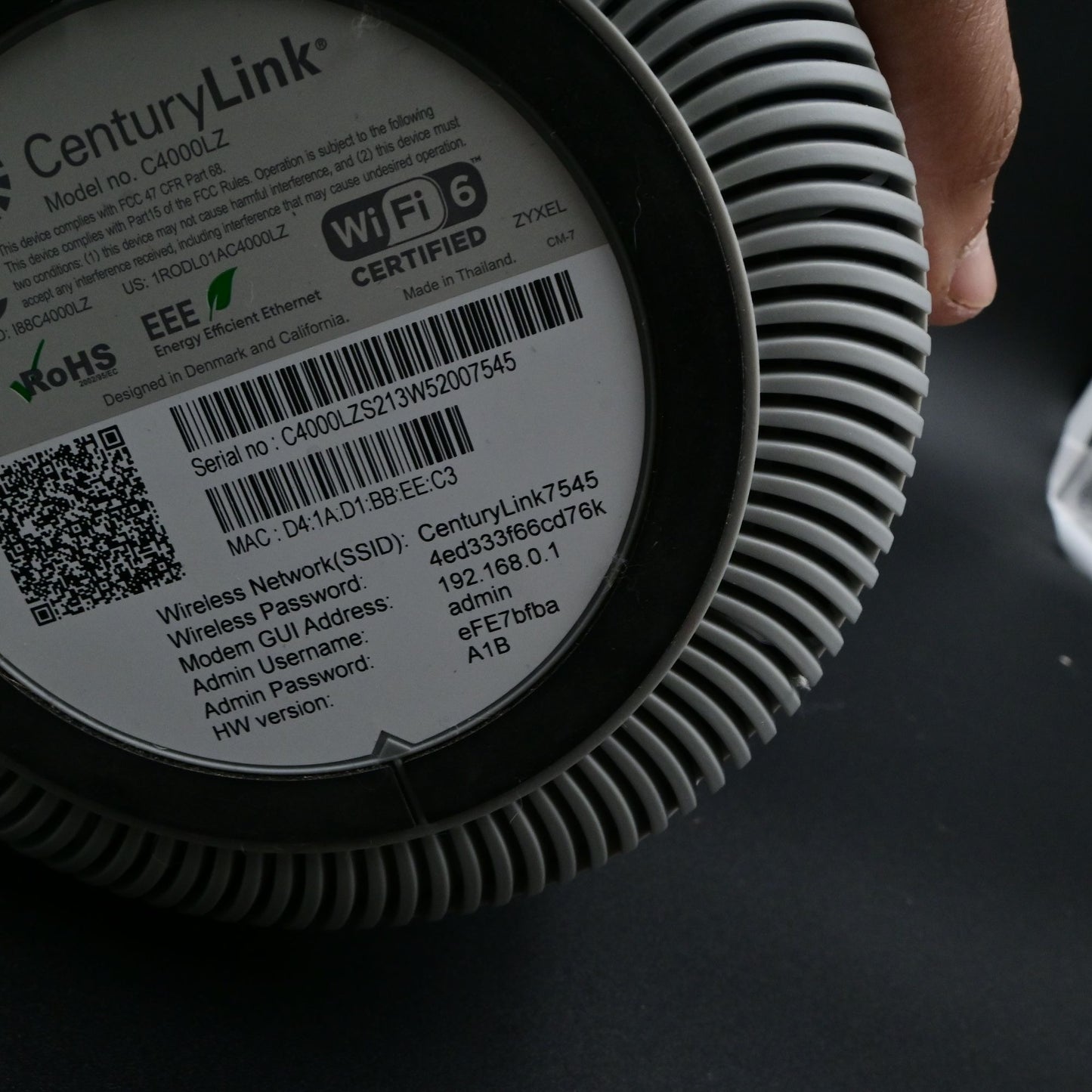 CenturyLink Fiber Wireless Router Modem Combo - C4000XG NIB