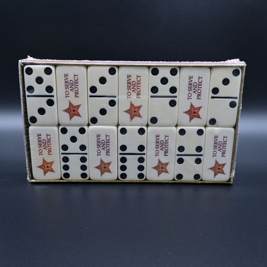 Vintage Marblelike Dominoes To Serve And Protect