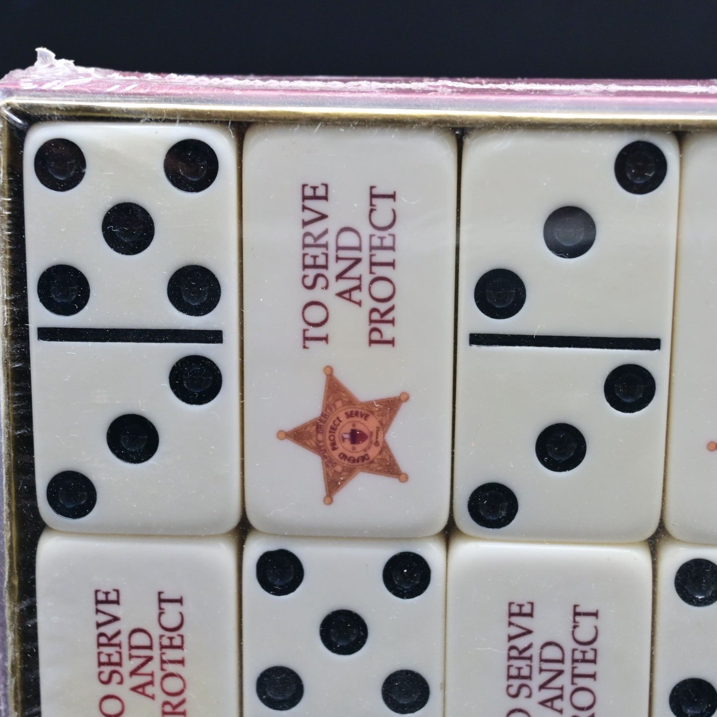 Vintage Marblelike Dominoes To Serve And Protect