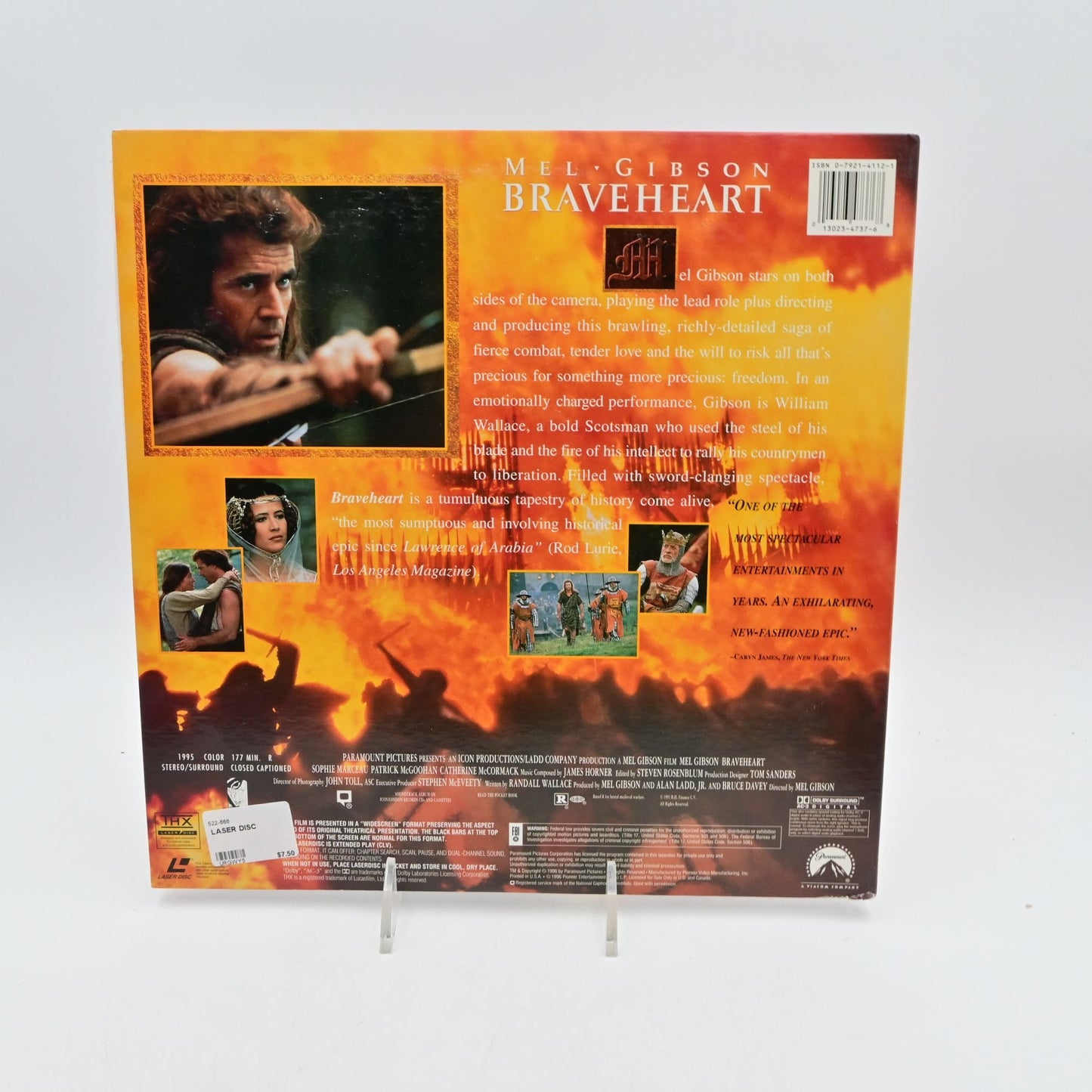Mel Gibson Braveheart Widescreen Pioneer Special Edition Laserdisc