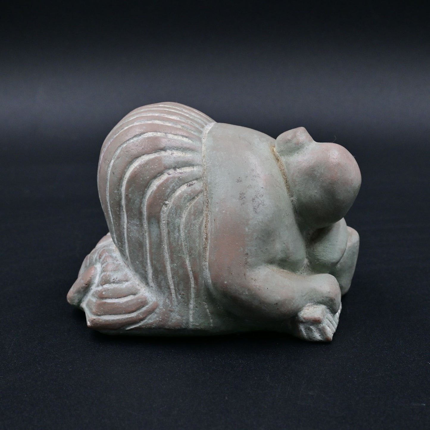 Isabel Bloom Scrub Woman Artist Signed Sculpture Retired Cleaning Lady Scrubbing