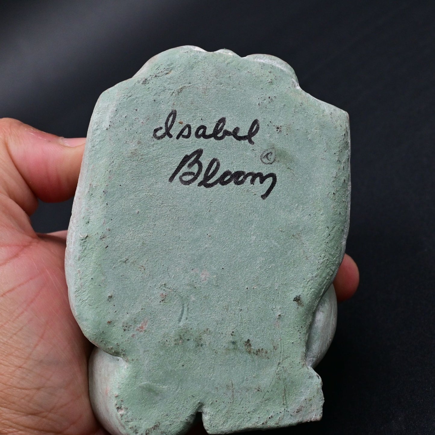 Isabel Bloom Scrub Woman Artist Signed Sculpture Retired Cleaning Lady Scrubbing