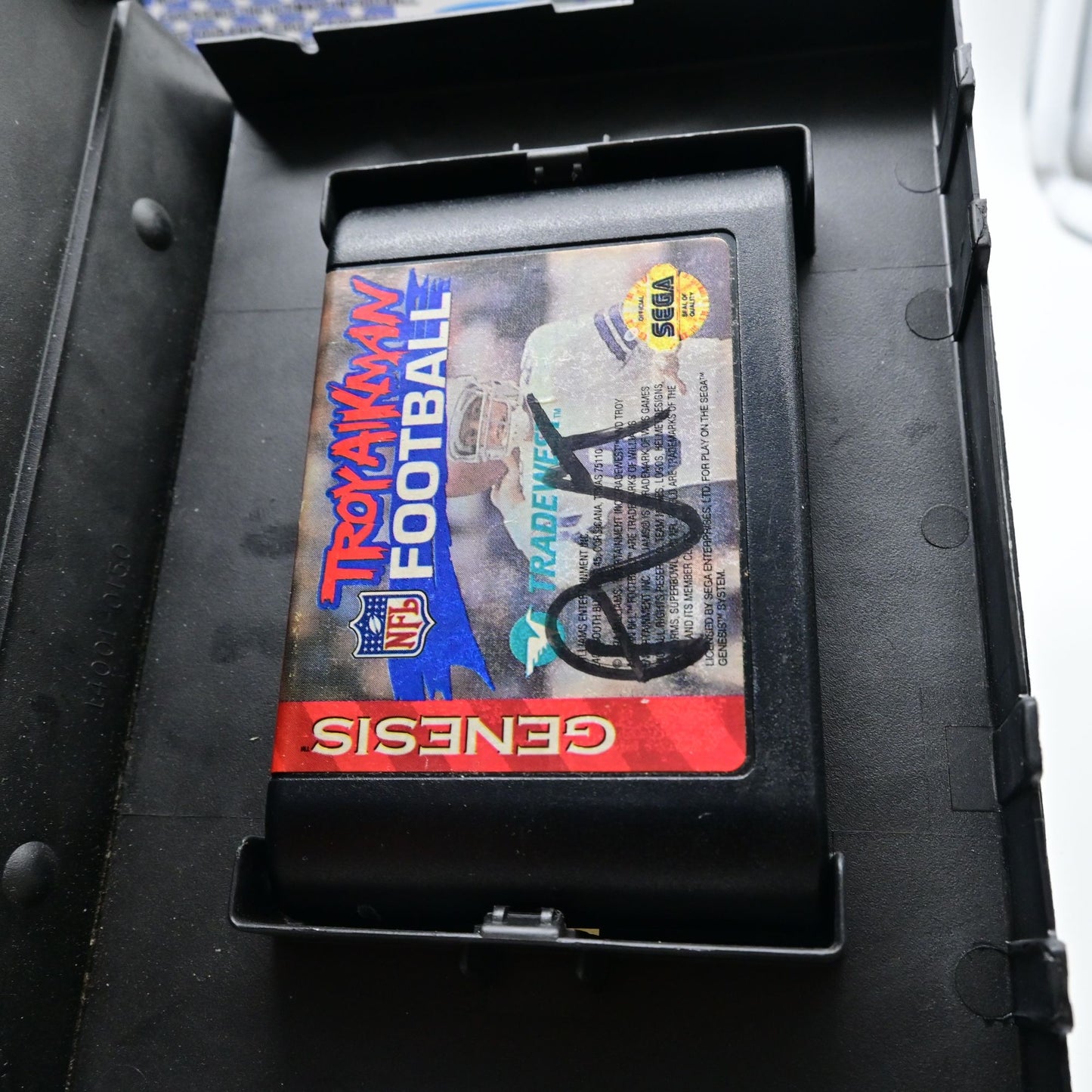 Sega Genesis NFL Troy Aikman Football & Tecmo Super Bowl Game Bundle
