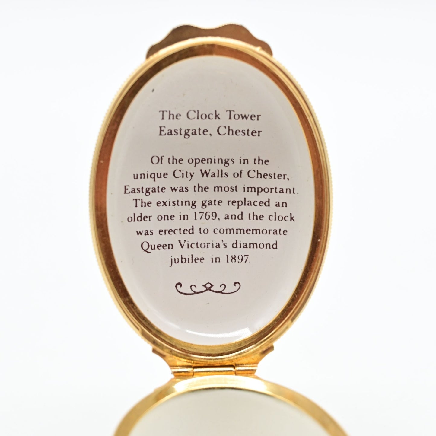 Halcyon Days The Clock Tower Miniature Trinket Box - Vintage