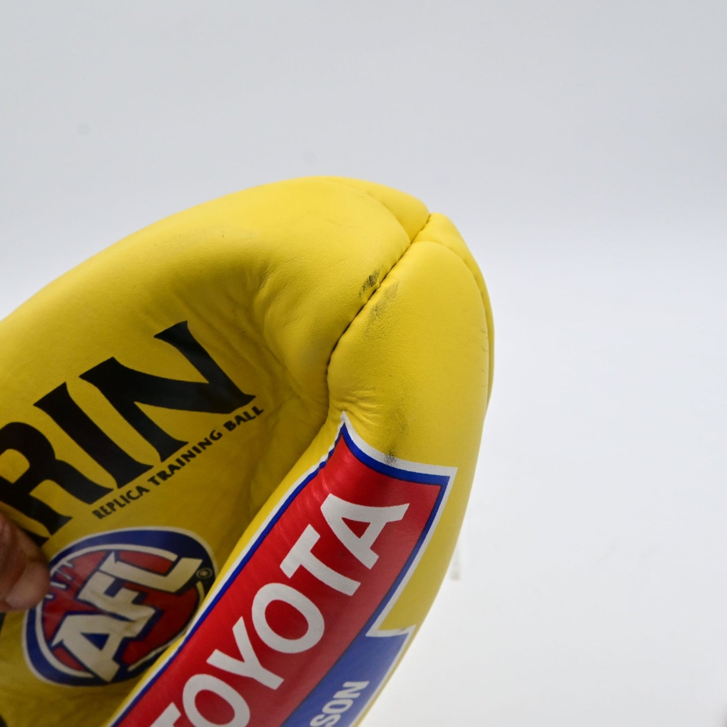 Sherrin AFL Kangaroo Toyota Branded Rugby Ball Deflated