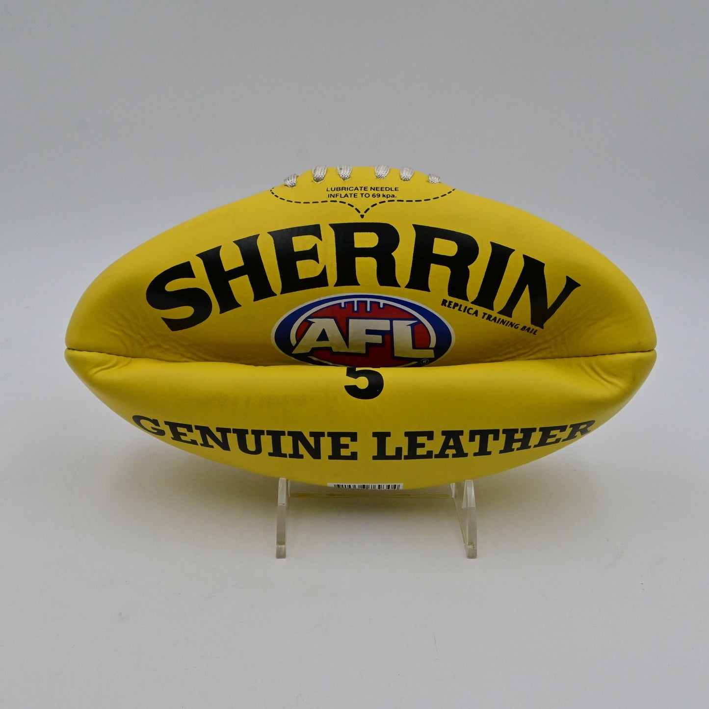Sherrin AFL Kangaroo Toyota Branded Rugby Ball Deflated