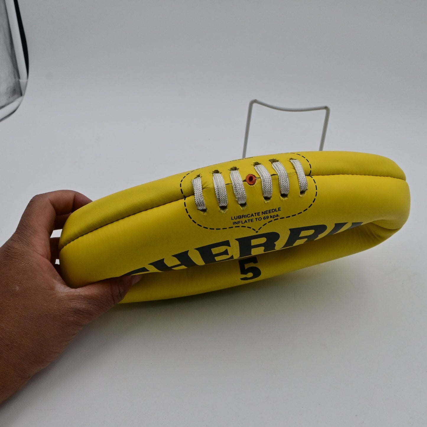 Sherrin AFL Kangaroo Toyota Branded Rugby Ball Deflated