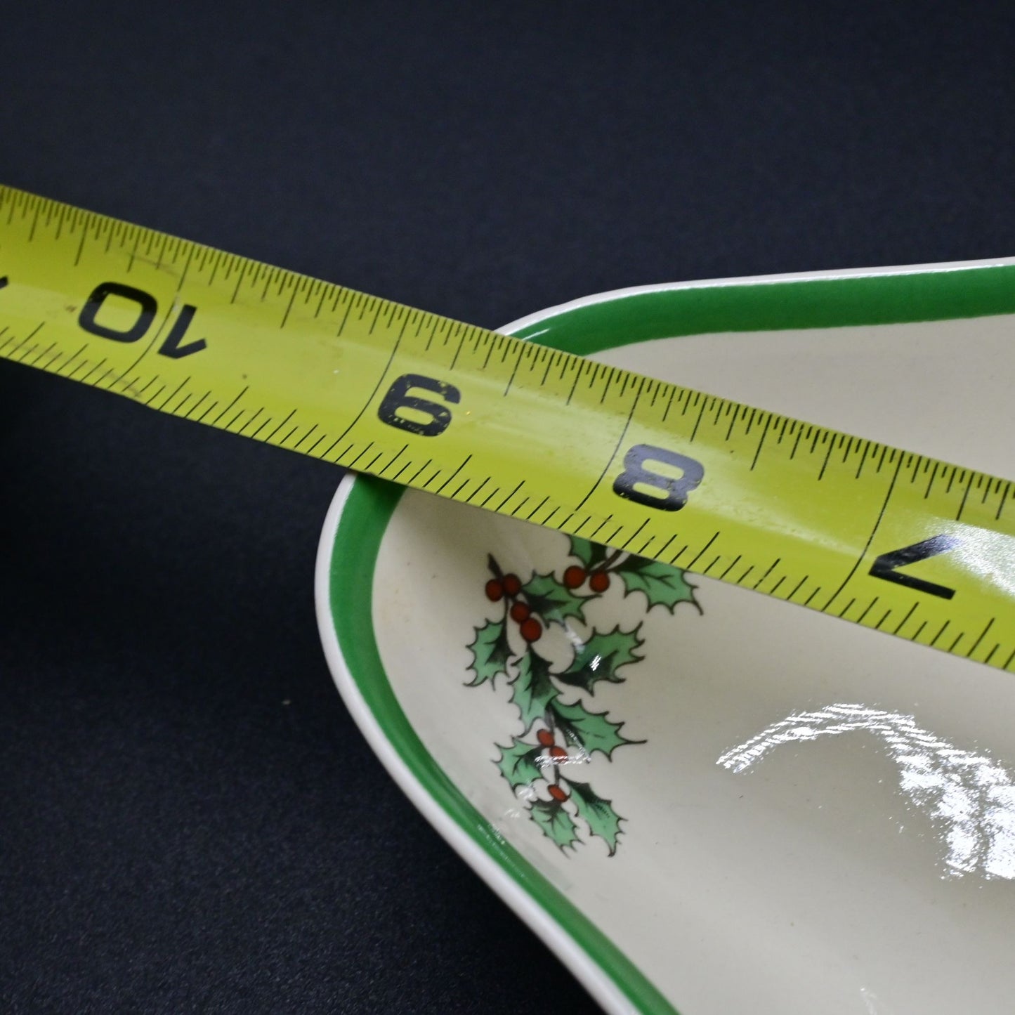 Spode China Christmas Tree Candy Ogee & Diamond Shaped Dish Pair Of 2