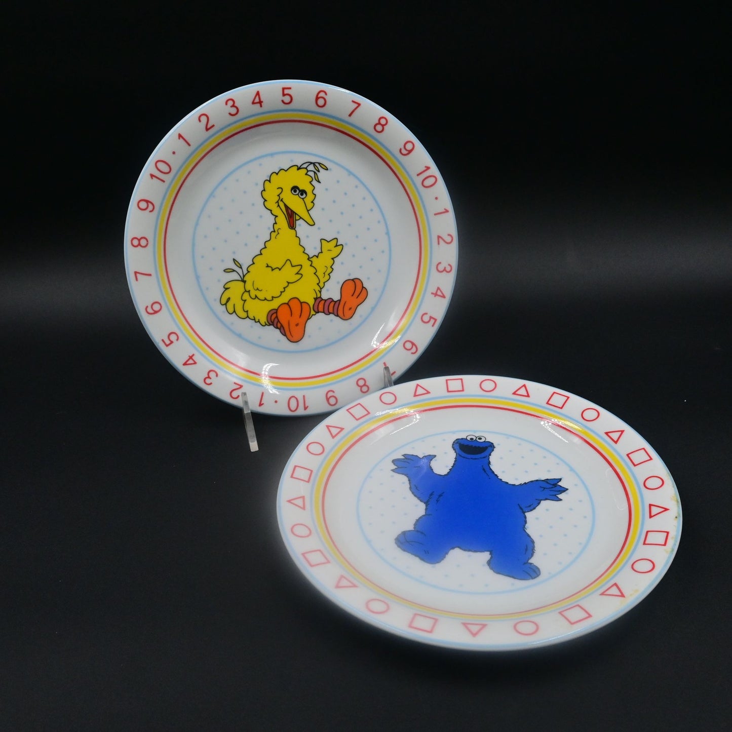 Sesame Street Big Bird & Cookie Monster Plate Bundle Of 2