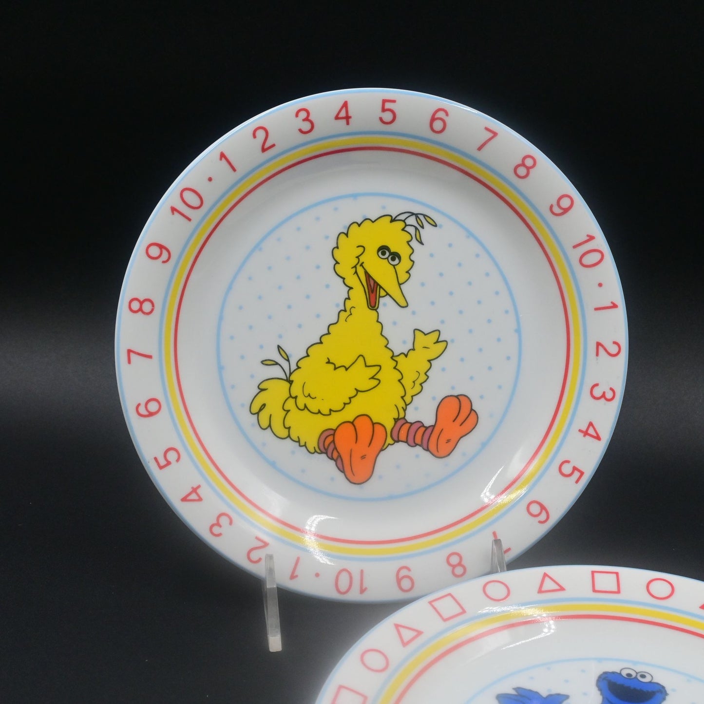 Sesame Street Big Bird & Cookie Monster Plate Bundle Of 2