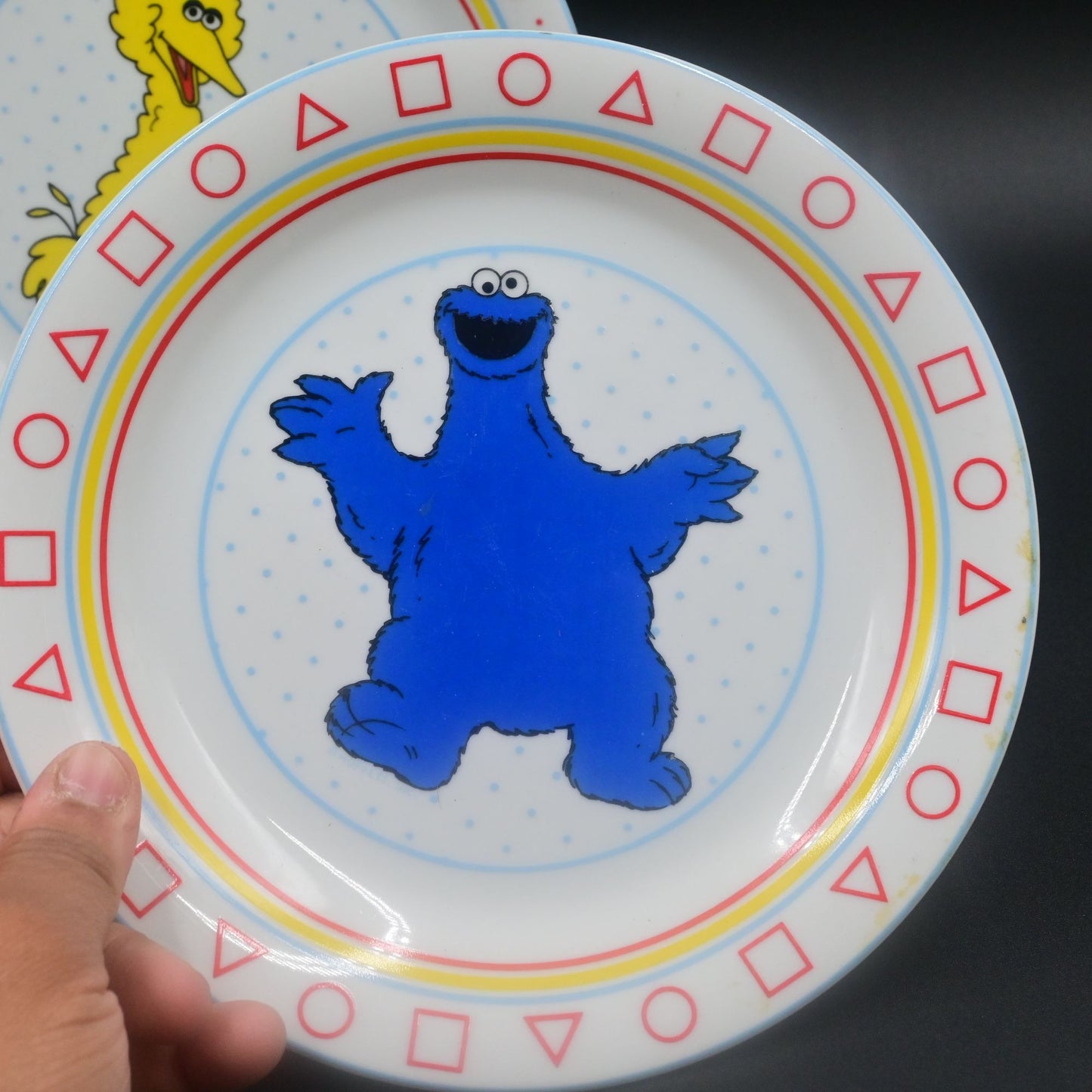 Sesame Street Big Bird & Cookie Monster Plate Bundle Of 2