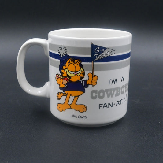 Jim Davis Garfield I am a Cowboys Fan-Atic 8oz Mug Officially Licensed NFL 1978