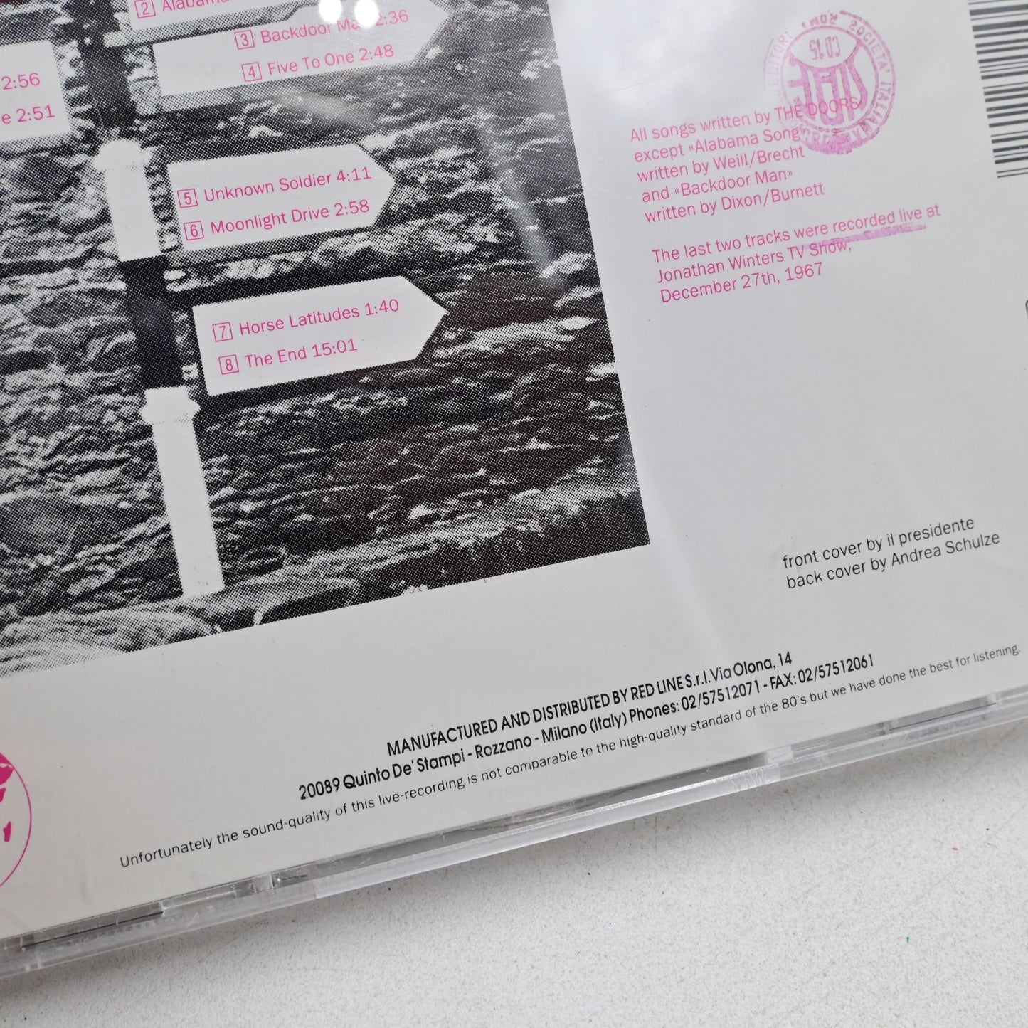 The Doors Riot Show Italian Import Cd