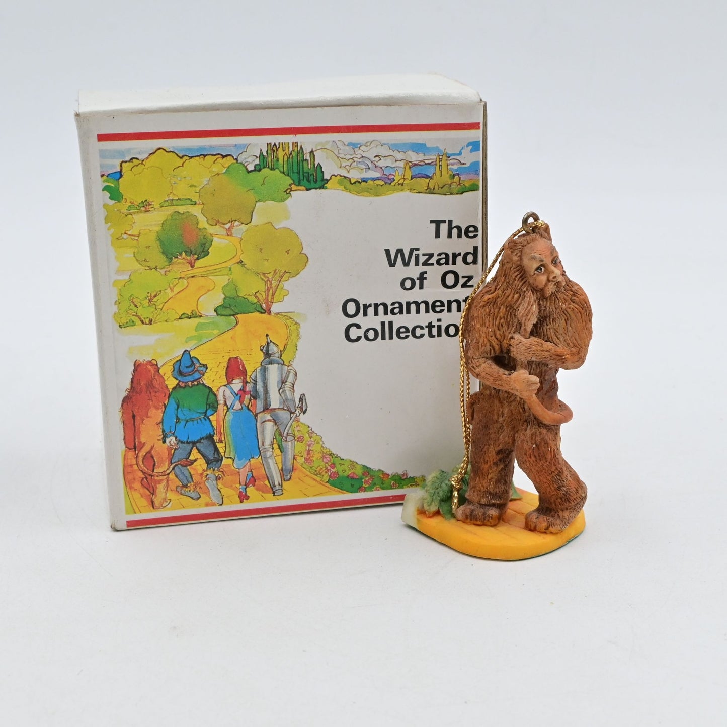 1989 Wizard Of Oz Cowardly Lion Ornament By Dave Grossman With Original Box
