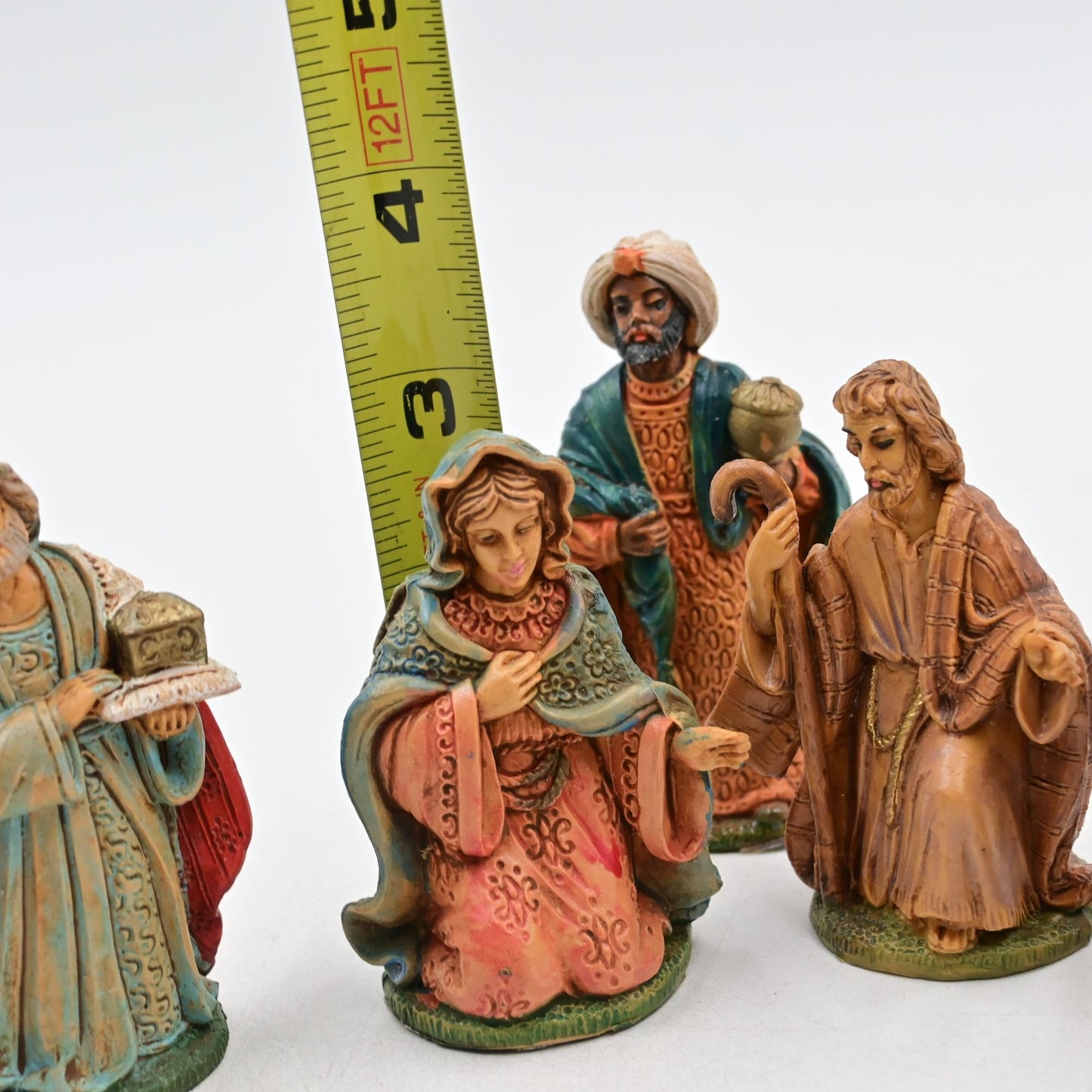 Italy Plastic Nativity Mary Joseph & Baby Jesus Holy Family Three Kings