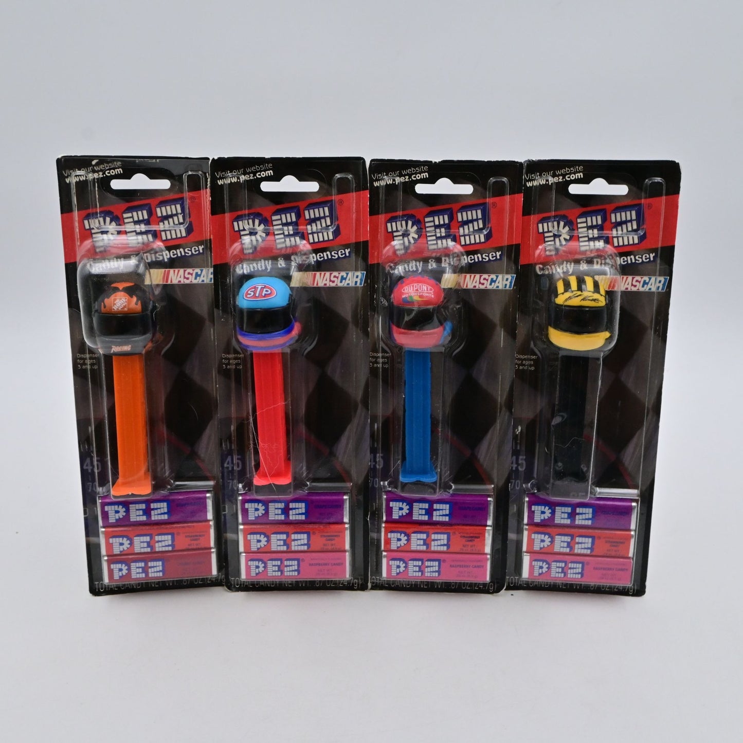 Nascar Collectible PEZ Candy Dispensers Set Of 4