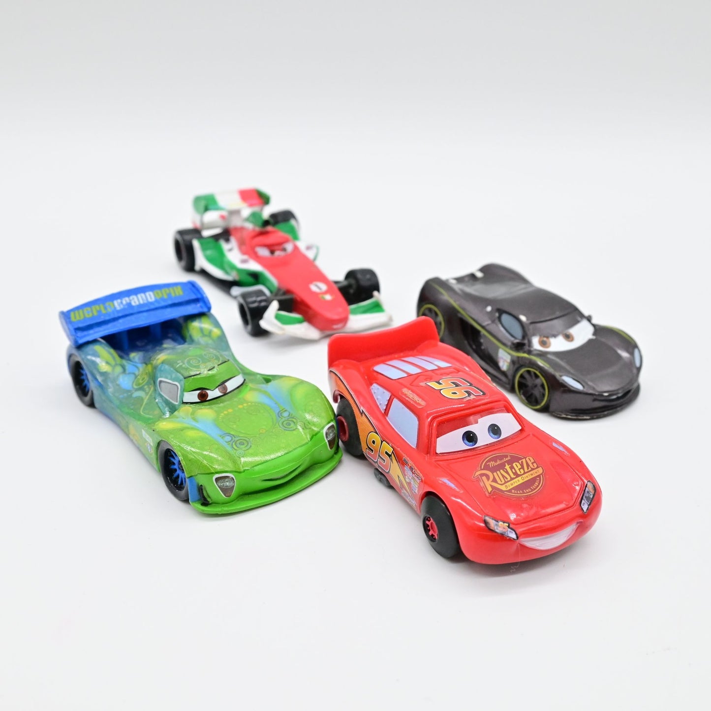 Disney Store Pixar Cars Lightning McQueen, Lewis, Carla, Francesco Bundle