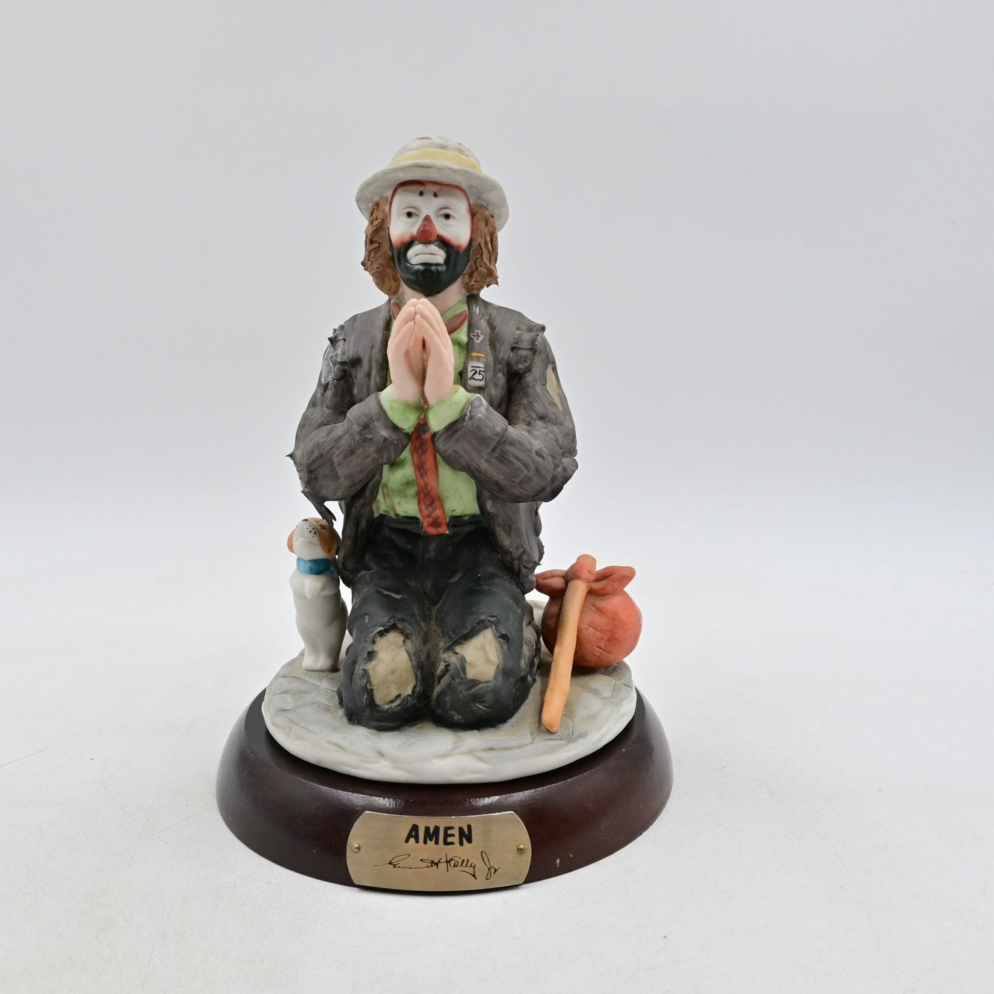 Emmett Kelly Jr. Amen Signature Collection Vintage Figurine W/ Box