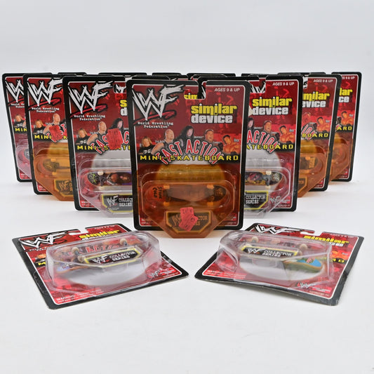 WWF Collector Series Mini Skateboards Fast Action Complete Set Of 12