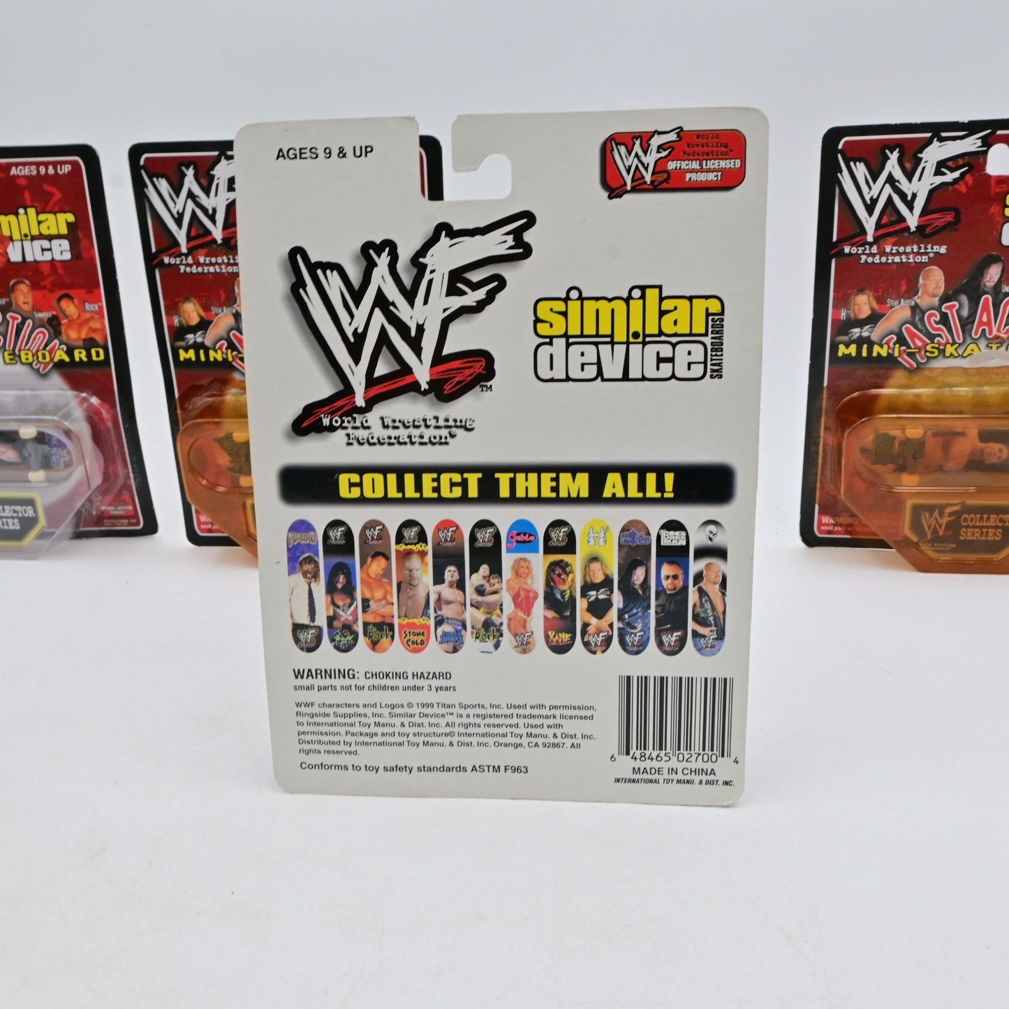 WWF Collector Series Mini Skateboards Fast Action Complete Set Of 12