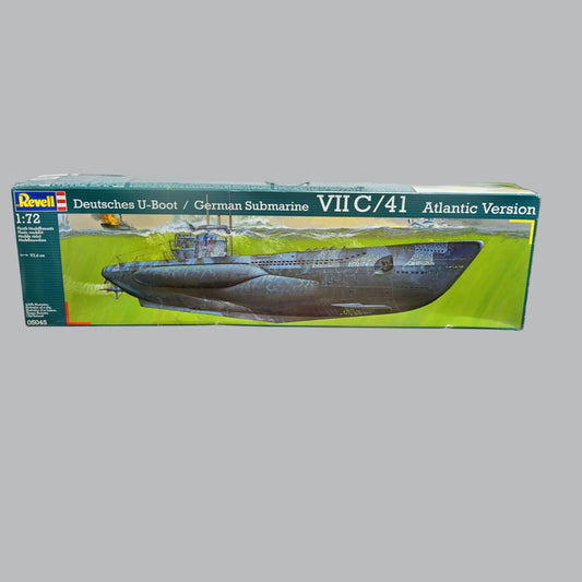 Revell 1:72 Deutes U-Boot German Submarine VIIC/41 Atlantic Version Open Box
