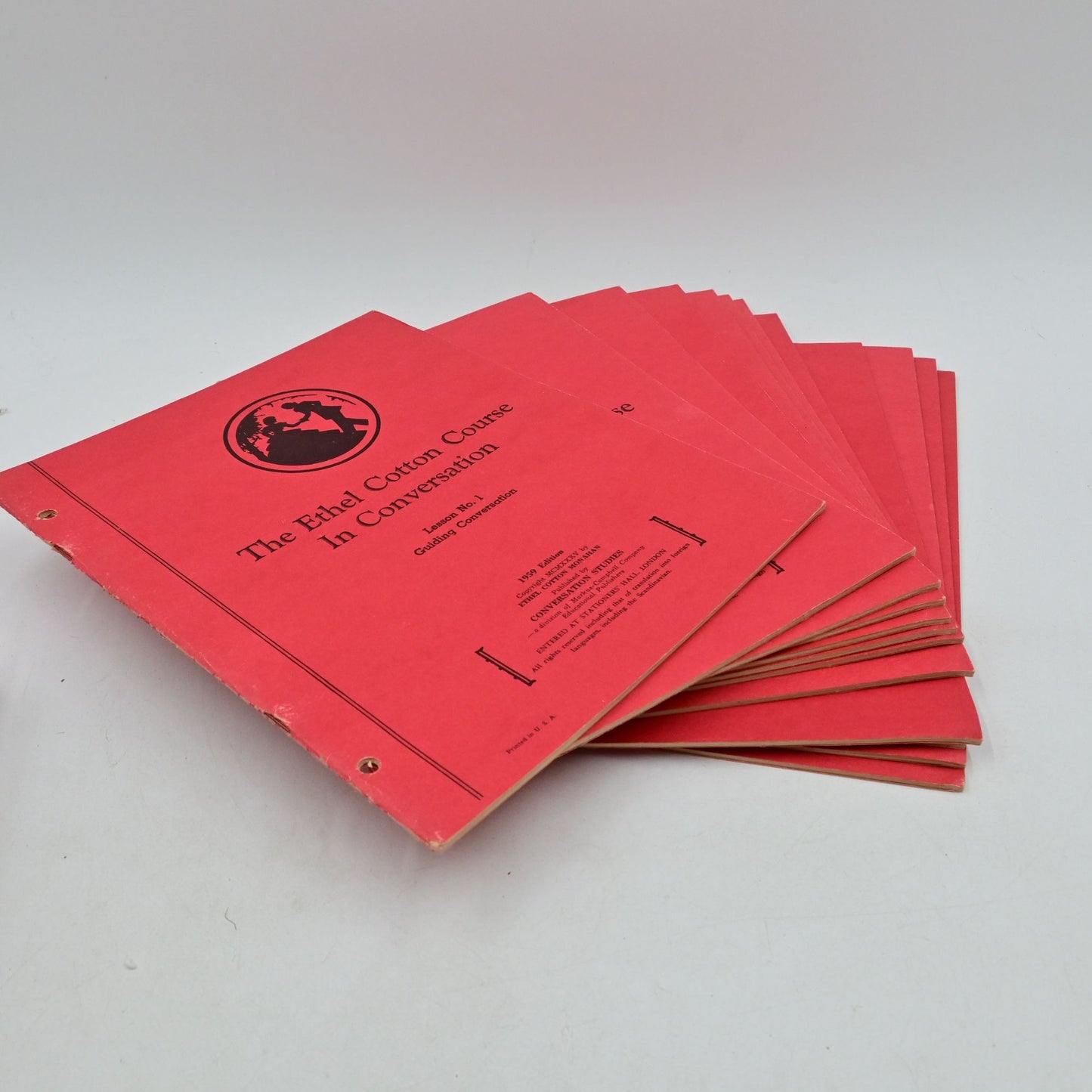 The Ethel Cotton Course in Conversation Set Of 12 Booklets - Vintage 1959