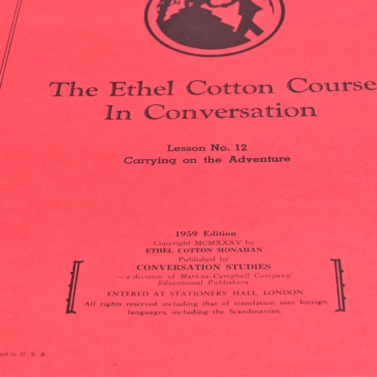 The Ethel Cotton Course in Conversation Set Of 12 Booklets - Vintage 1959