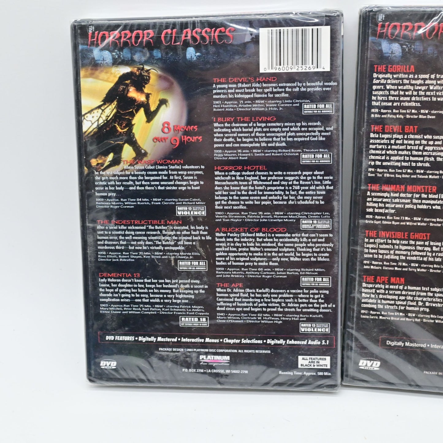 Horror Classics & Horror Classics Ft Bela Lugosi DVD Bundle