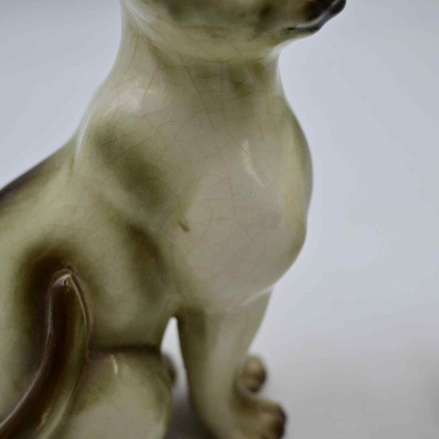 Vintage Mid Century Modern Ceramic Kittens Pair Of 2 Figurines