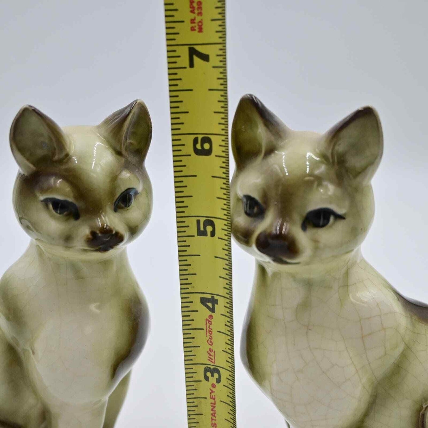 Vintage Mid Century Modern Ceramic Kittens Pair Of 2 Figurines