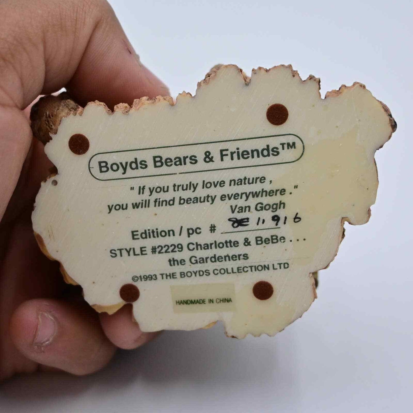 Boyds Bears And Friends Charlotte & BeBe The Gardeners - Vintage 1993