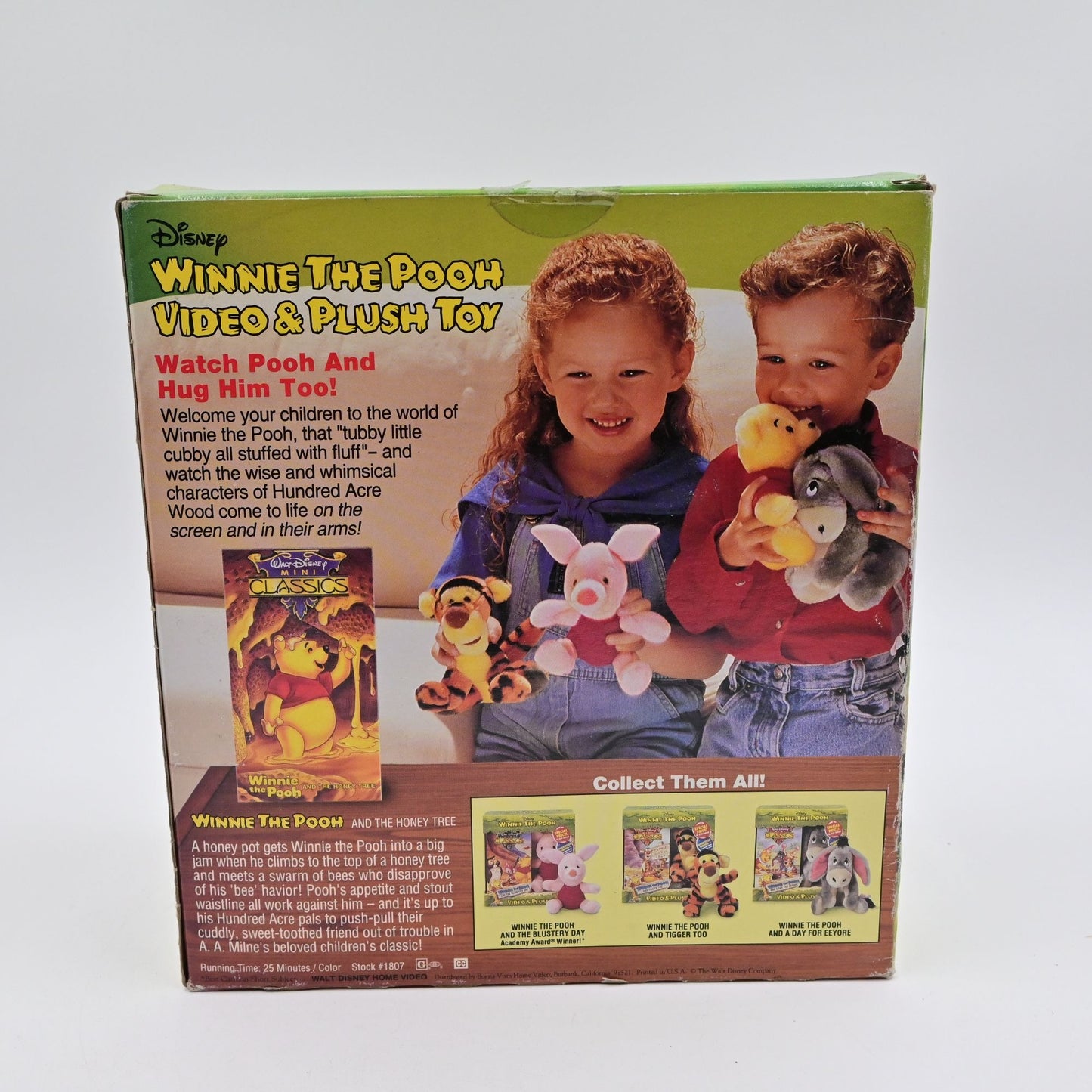 Disney Winnie The Pooh Video & Plush Toy Set With The Honey Tree Limited Edition Box