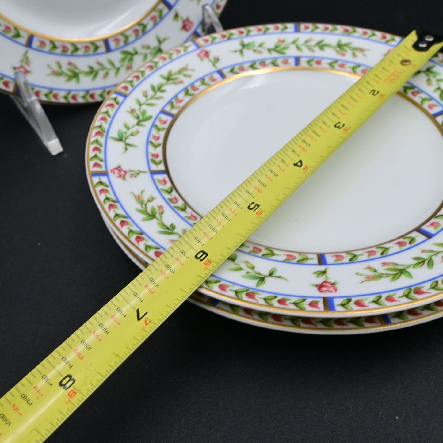 A. Raynaud & Co Limoges France Histoire De Roses Porcelain Bread Plates Set Of 3