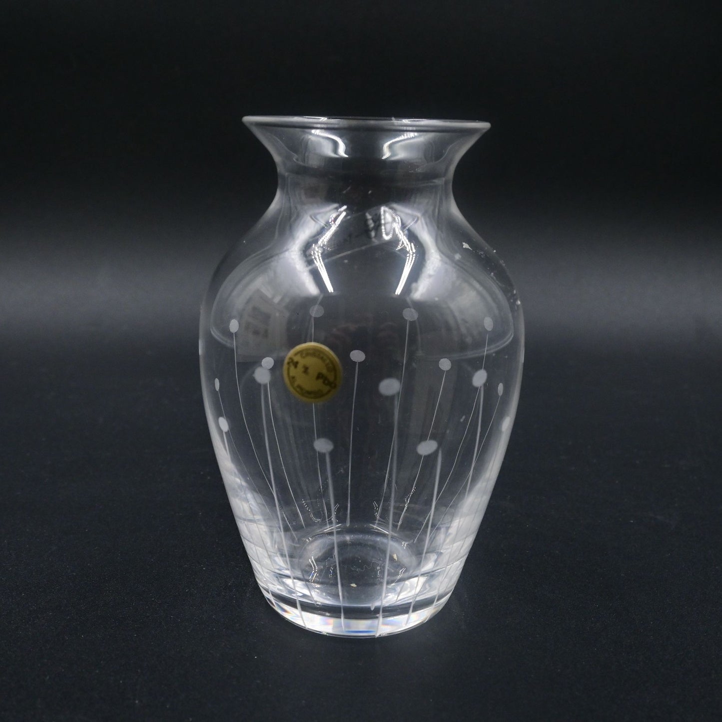 Cristallo 24% PBO Crystal Bud Table Vase 5" Vintage