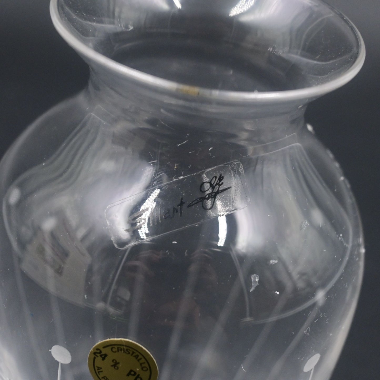 Cristallo 24% PBO Crystal Bud Table Vase 5" Vintage