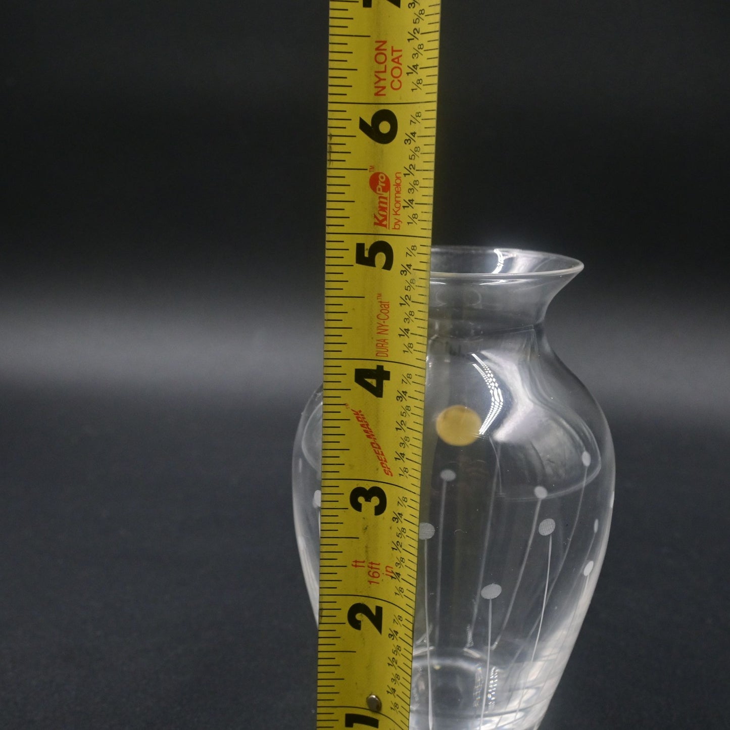 Cristallo 24% PBO Crystal Bud Table Vase 5" Vintage