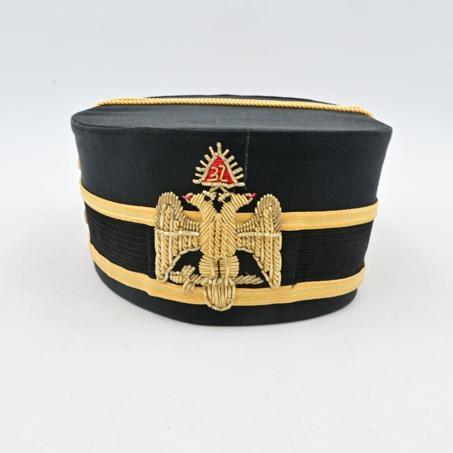 32nd Degree Mason Black Cap Size 6 7/8 With Storage Bag