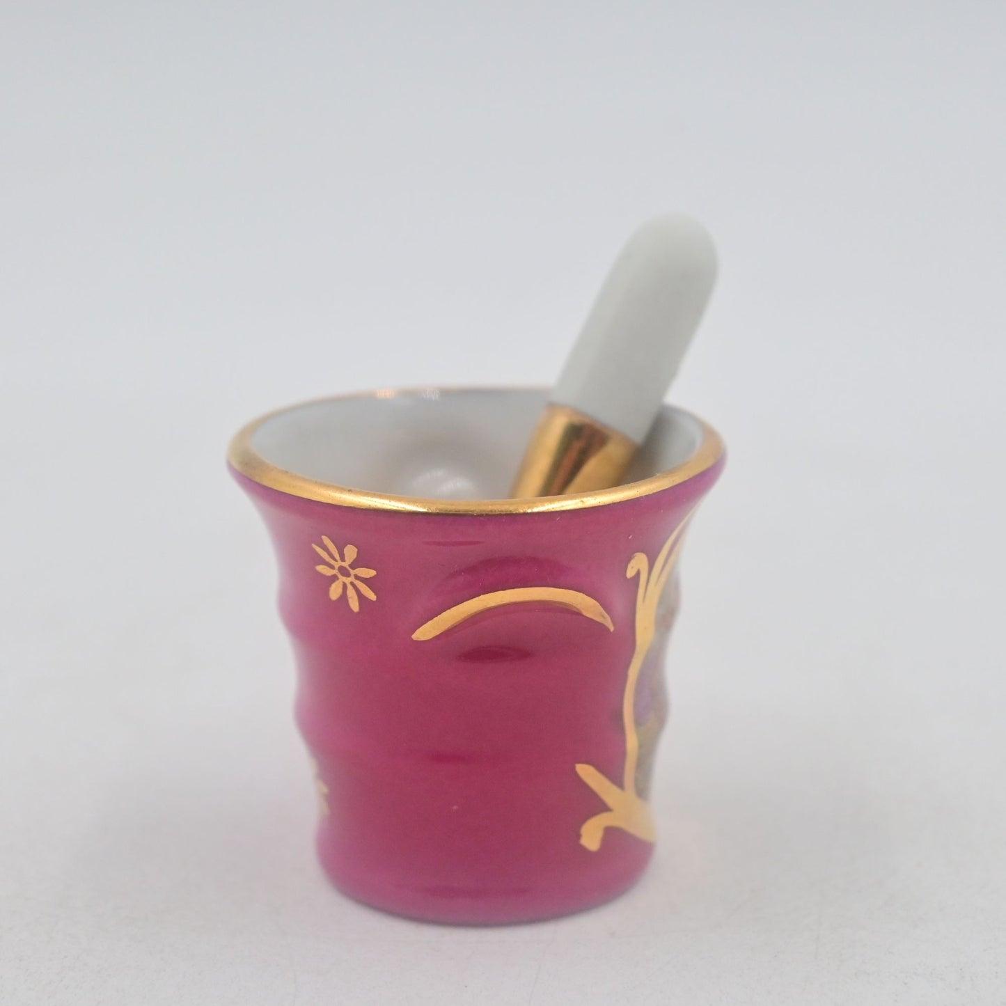 Limoges Mini Mortar And Pestle Courting Couple Vintage Miniature