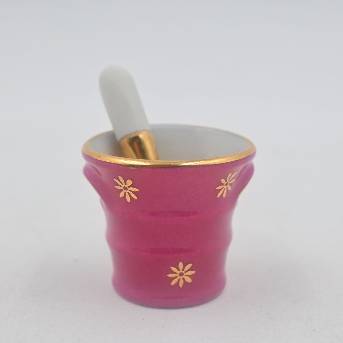 Limoges Mini Mortar And Pestle Courting Couple Vintage Miniature