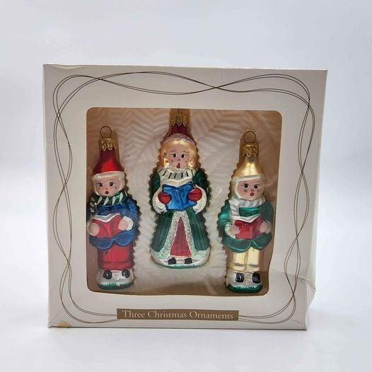Bradford Novelty Three Christmas Ornament Set Vintage 2000